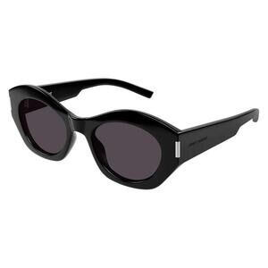 Saint Laurent YSL SL639 001 Sunglasses Black Frame Dark Lenses Oversized Cat Eye